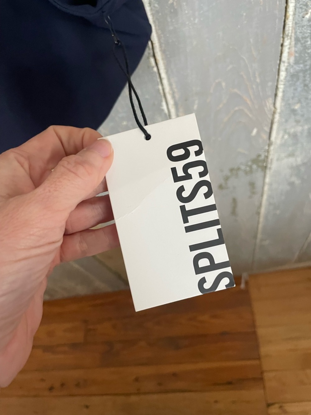 Splits59 Navy High-Neck Racerback Tank - Picture 4 of 5